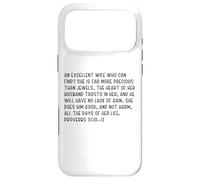 Proverbes 31:10-12 an Excellent Wife Who Can Find? She is Far Coque pour iPhone 17 Pro Max