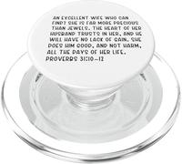 Proverbes 31:10-12 an Excellent Wife Who Can Find? She is Far PopSockets PopGrip pour MagSafe