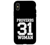 Proverbes 31 Femme Foi Force Chrétien Coque pour iPhone X/XS