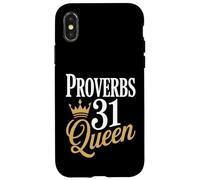 Proverbes 31 Reine Foi chrétienne Coque pour iPhone X/XS