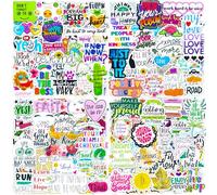 Proverbes Autocollant 200 Pcs Positif Citations Stickers Imperméable Vinyle Decals Dictons Autocollant Pour Ordinateur Portable Miroir Scrapbooking Guitare Livre Mug Valise Téléphones Frigo Agenda