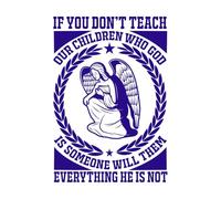 proverbes bibliques chrétiens Stickers muraux en vinyle 57.6x83.5cm Décoration de magasin Bleu foncé