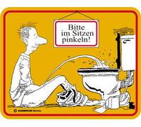 Proverbes de salle de bains - Panneaux Fun - S'il vous plaît pisser assis jaune