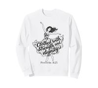 Proverbes Verse de la Bible Femmes Typographie Minimaliste Word Art Sweatshirt