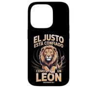 Proverbios 28:1 Verset biblique Espagnol Confiado Como Un León Coque pour iPhone 14 Pro