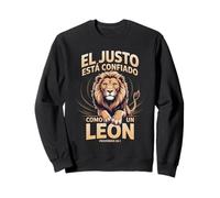 Proverbios 28:1 Verset biblique Espagnol Confiado Como Un León Sweatshirt