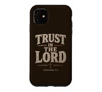 Proverbs 3:5 Trust in The Lord - Men Christian Faith Rustic Coque pour iPhone 11