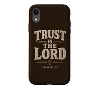 Proverbs 3:5 Trust in The Lord - Men Christian Faith Rustic Coque pour iPhone XR