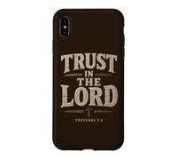 Proverbs 3:5 Trust in The Lord - Men Christian Faith Rustic Coque pour iPhone XS Max