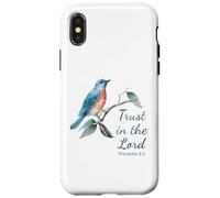 Proverbs 3:5 Trust in The Lord - Women Girls Bird (White) Coque pour iPhone X/XS