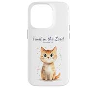 Proverbs 3:5 Trust in The Lord - Women Girls Cat Verse Coque pour iPhone 14 Pro