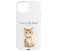 Proverbs 3:5 Trust in The Lord - Women Girls Cat Verse Coque pour iPhone 15 Plus