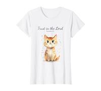 Proverbs 3:5 Trust in The Lord - Women Girls Cat Verse T-Shirt