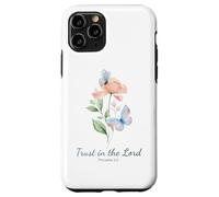 Proverbs 3:5 Trust in The Lord - Women Girls Floral (White) Coque pour iPhone 11 Pro