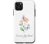 Proverbs 3:5 Trust in The Lord - Women Girls Floral (White) Coque pour iPhone 11 Pro Max