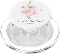 Proverbs 3:5 Trust in The Lord - Women Girls Floral (White) PopSockets PopGrip pour MagSafe