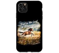 Proverbs 3:5 Trust in The Lord - Women Girls Horse Verse Coque pour iPhone 11 Pro Max