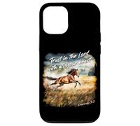 Proverbs 3:5 Trust in The Lord - Women Girls Horse Verse Coque pour iPhone 12/12 Pro