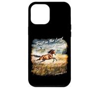 Proverbs 3:5 Trust in The Lord - Women Girls Horse Verse Coque pour iPhone 12 Pro Max