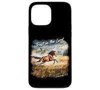 Proverbs 3:5 Trust in The Lord - Women Girls Horse Verse Coque pour iPhone 13 Pro Max