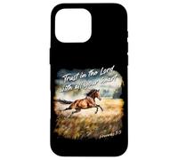 Proverbs 3:5 Trust in The Lord - Women Girls Horse Verse Coque pour iPhone 16 Pro Max