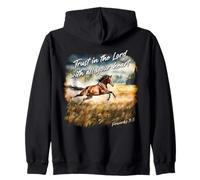 Proverbs 3:5 Trust in The Lord - Women Girls Horse Verse Sweat à Capuche