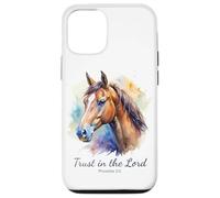 Proverbs 3:5 Trust in The Lord - Women Girls Horse (White) Coque pour iPhone 12/12 Pro