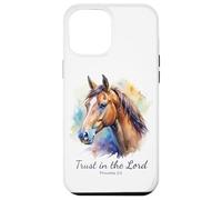 Proverbs 3:5 Trust in The Lord - Women Girls Horse (White) Coque pour iPhone 12 Pro Max