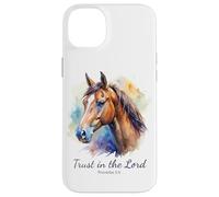 Proverbs 3:5 Trust in The Lord - Women Girls Horse (White) Coque pour iPhone 14 Plus