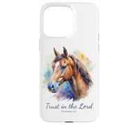 Proverbs 3:5 Trust in The Lord - Women Girls Horse (White) Coque pour iPhone 15 Pro Max