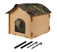 Provide a Comfortable Hiding Place: Provide a safe and comfortable shelter for stray cats with our outdoor cat house. Constructed with sturdy material, this shelter provides a waterproof and windproof