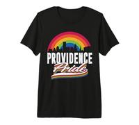 Providence Pride LGBT Lesbian Gay Bisexual Rainbow LGBTQ T-Shirt Haut de Gamme