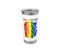 Providence Rhode Island LGBT Pride Month LGBTQ Rainbow Flag Gobelet isotherme en acier inoxydable double paroi