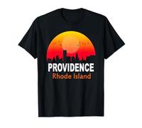 Providence Rhode Island Vintage Retro Sunset City State USA T-Shirt