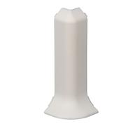 PROVISTON | Angle extérieur pour plinthe avec lèvre souple | Blanc | Plastique | 12,8 x 60 mm
