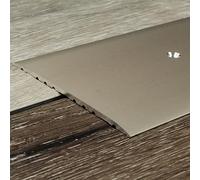 PROVISTON | Barre de seuil | Aluminium anodisé | 80 x 3.5 x 1000 mm | Bronze clair | À visser côté latéral | Barre de jonction | barre de recouvrement | 1 pièce