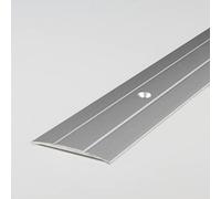 PROVISTON barre de seuil | Aluminium anodisé | Argent | Largeur 38 mm | Hauteur 1,8 mm | Longueur 1000 mm | À visser | Barre de seuil recouvrement | 1 pièce