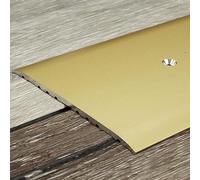 PROVISTON barre de seuil | Aluminium anodisé | Couleur or | Largeur 80 mm | Hauteur 3,5 mm | Longueur 1000 mm | À visser côté latéral | Barre de jonction | barre de recouvrement | 1 pièce