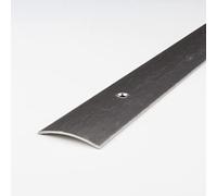 PROVISTON | Barre de seuil arrondie|| Acier mat | Largeur 37 mm | Hauteur 4 mm | Longueur 2700 mm | Barre de seuil à visser | Barre de jonction | 1 pièce
