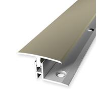 PROVISTON | Barre de seuil de rattrapage parquet | Largeur 31,5 mm | Niveau de rattrapage 12-17 mm | Longueur 1000 mm | Profilé en alu | Barre de jonction | Couleur sablé | 1 pièce