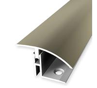 PROVISTON | Barre de seuil de rattrapage parquet | Largeur 39 mm | Niveau de rattrapage 17-22 mm | Longueur 1000 mm | Profilé en alu | Barre de jonction | Couleur sablé | 1 pièce