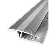 PROVISTON | Barre de seuil de rattrapage parquet | Largeur 44 mm | Niveau de rattrapage 7-18 mm | Longueur 900 mm | Profilé en alu | Couleur argent | 1 pièce