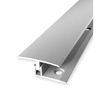PROVISTON | Barre de seuil de rattrapage sol stratifié | Largeur 31,5 mm | Épaisseur revêtement 7-12 mm | Longueur 1000 mm | Profil en alu | Barre de jonction | Argent | 1 pièce