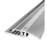 PROVISTON | Barre de seuil sol stratifié | Largeur 44 mm | Niveau de rattrapage 6,5-16 mm | Longueur 1000 mm | Profilé de transition en alu | Barre de jonction | Couleur argent | 1 pièce