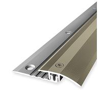 PROVISTON | Barre de seuil sol vinyle | Largeur 33 mm | Niveau de rattrapage 4-9,5 mm | Longueur 900 mm | Profilé de transition alu | Couleur sablé | 1 pièce