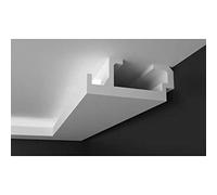 PROVISTON | Barre lumineuse | Éclairage indirect | Corniche décorative | 195 x 80 x 1150 mm | XPS | Blanc | De haute qualité | Moulure en stuc | Moderne | Robuste | Durable | Antichoc | 17,25 mètres