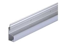 PROVISTON Clip LED pour plinthes, éclairage indiret, 16,5 x 42,4 x 2400 mm, plastique, gris, barre lumineuse, 2,4 m