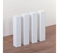 PROVISTON Coins en bois universel - Pour plinthes - En hêtre massif - Laqué blanc (22 x 22 x 118)