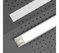 PROVISTON | Couvercle en plastique | Blanc | Pour profilé LED en aluminium | 2000 mm | Éclairage LED | Éclairage indirect | Barre LED | 1 pièce