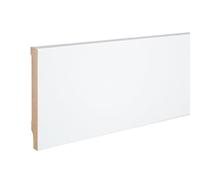 PROVISTON Lot de 10 plinthes en MDF - 10 x 80 x 2500 mm - Cœur en MDF blanc - À coller, visser et clouer - 25 m